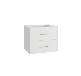 MÓVEL SUSPENSO 60CM 2G PUX CROM C/ LAV CERÂMICO