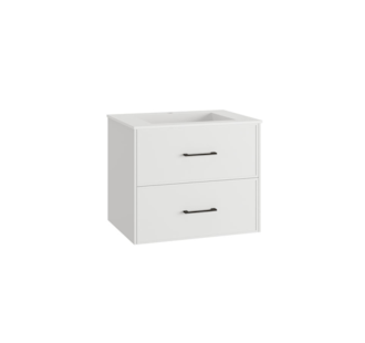 MÓVEL SUSPENSO 60CM 2G PUX PRETO C/ LAV CERÂMICO