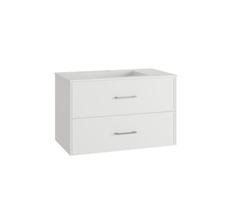 MÓVEL SUSPENSO 80CM 2G PUX CROM C/ LAV CERÂMICO