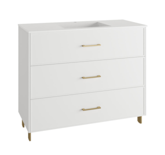 MÓVEL SUSPENSO 100CM 3G PUX OURO C/ LAV CERÂMICO