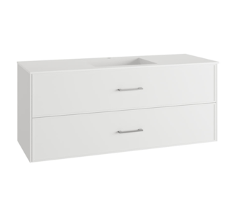 MÓVEL SUSPENSO 120CM 3G PUX CROM C/ LAV CERÂMICO