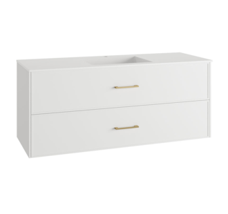 MÓVEL SUSPENSO 120CM 3G PUX OURO C/ LAV CERÂMICO