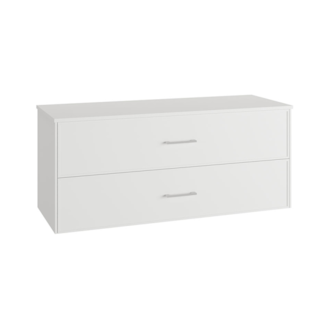 MÓVEL SUSPENSO 120CM 2G PUX BRANCO C/ TAMPO P/ 2 LAV