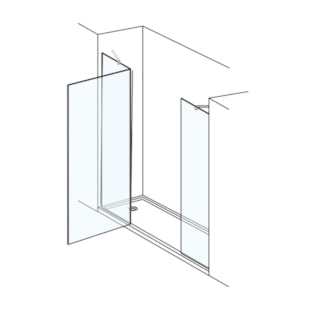 PAROIS DE DOUCHEE 1 PORTE + 2 FIXES