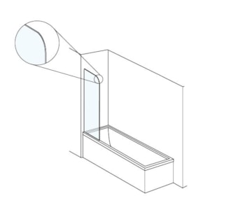 PANEL BATH SCREEN 1 FIXED PANEL - ROUND FINISH
