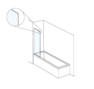 SEPARADOR BAÑERA 1 PANEL FIJO - ACABADO RECTO