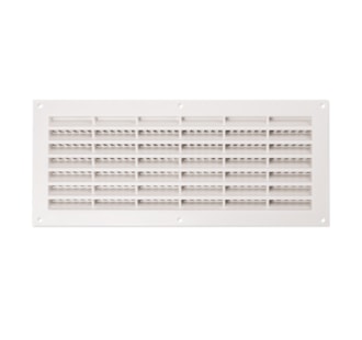 WHITE RECTANGULAR GRILL 25 x 10CM